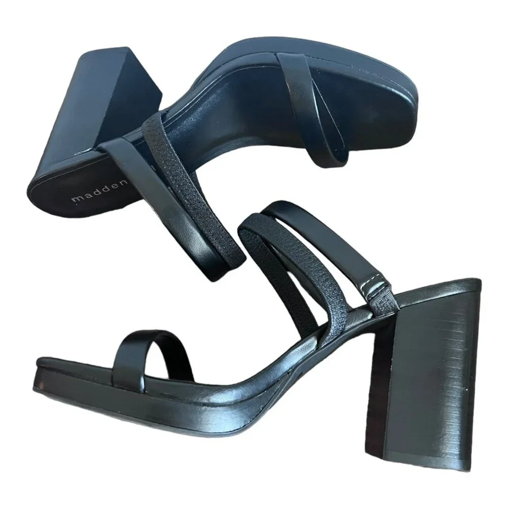 Madden Girl Women's Strappy Heeled Sandal Black Size 8.5 Black - Picture 4 of 8
